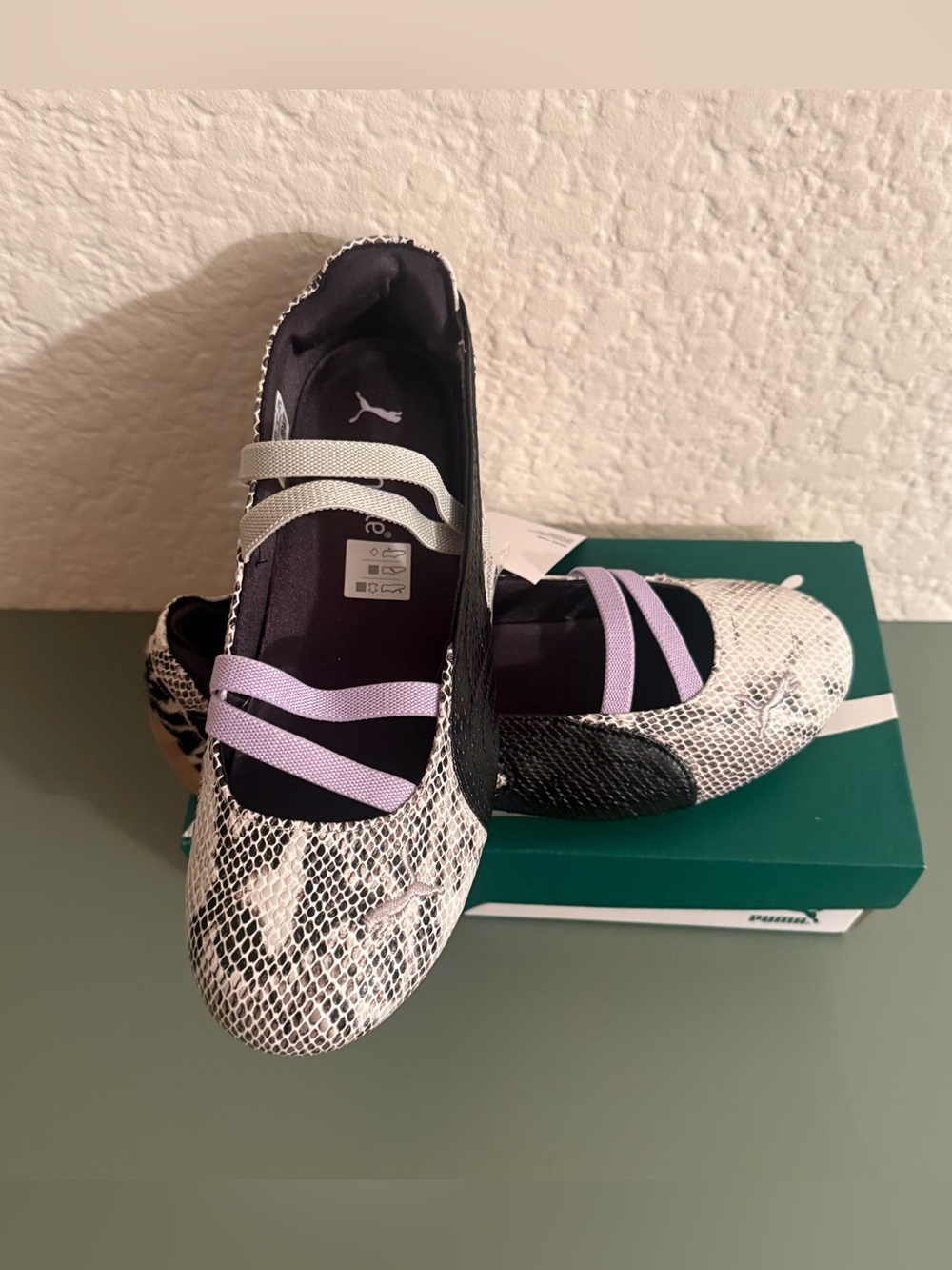 PUMA Speedcat Ballet Mixed Feel Genuine Calf Hair Sneaker size 8